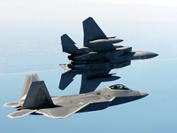 F22 Raptor and F15 Eagle
